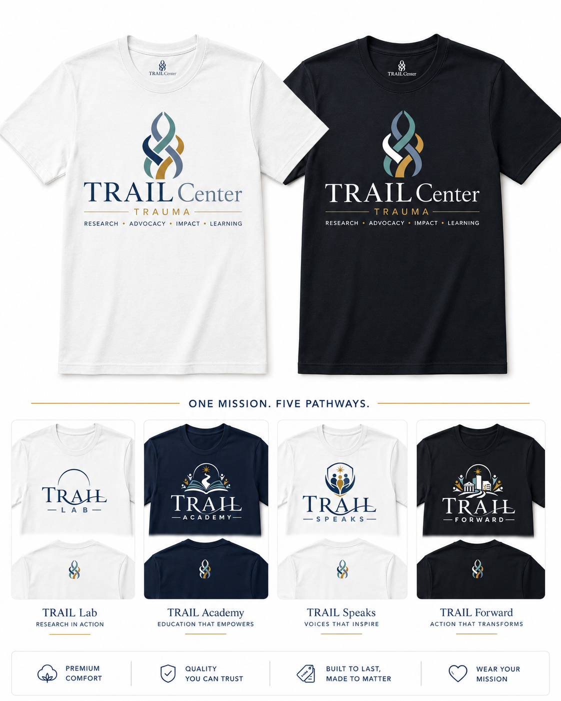 TRAIL Center apparel mockup